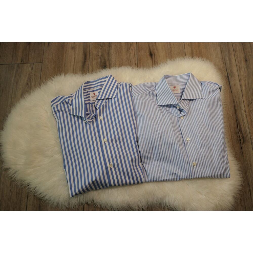 CORDONE Sartoria Su Misura Made in Italy 18/45 Men's Dress Shirt lot (2)